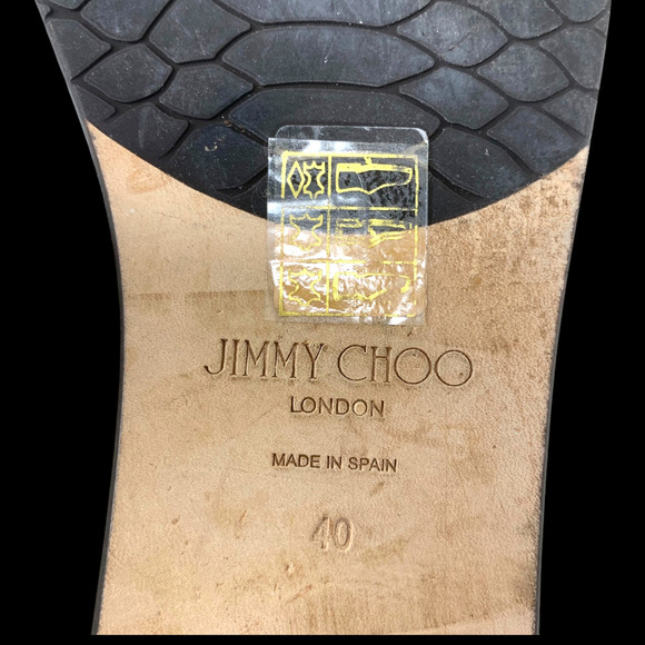 Jimmy Choo Tiaret Flat Sandals Size 40 US 10 White Calf Leather Dust Bag Boxed - Picture 9 of 13